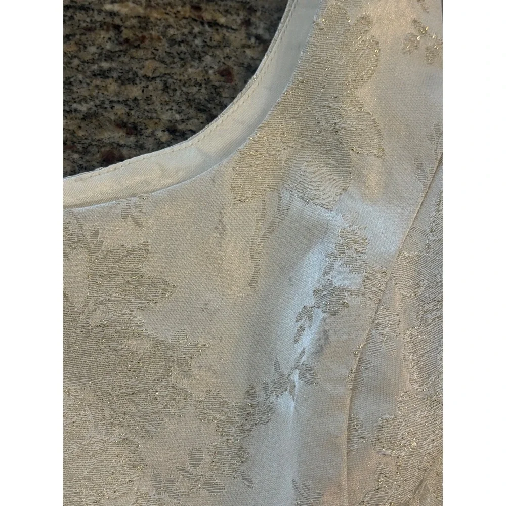 Vtg Gunne Sax Jessica McClintock Wedding Dress Duchess Gown‎ Sparkle Floral 5/6